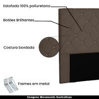 Cabeceira Casal 1,40m Tàzio Suede Caramelo - Gran Belo