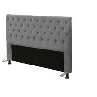 Cabeceira Cristal 1,95 Cm Cama Box King Size Suede Cinza - 5