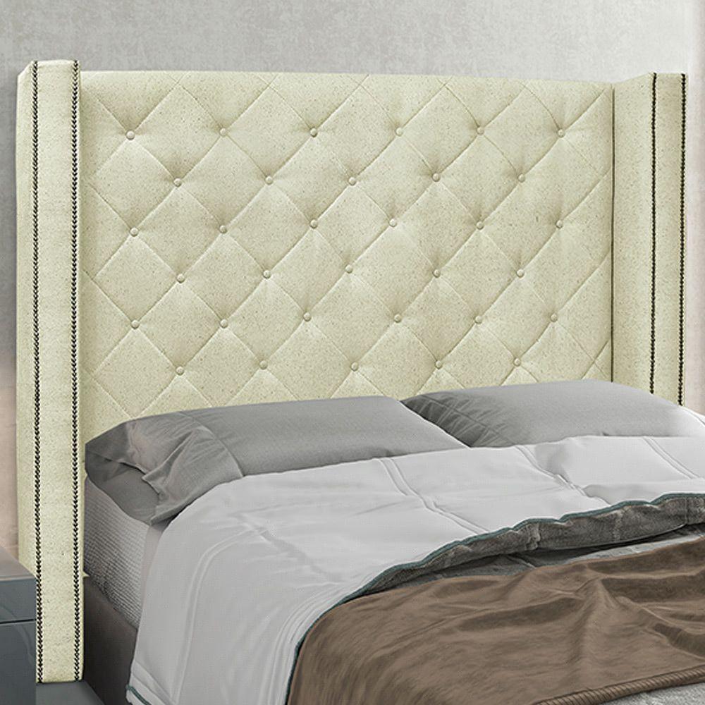 Cabeceira King Size 2,19m Loewe Linho Natural - Gran Belo - 5