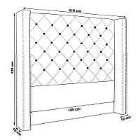 Cabeceira King Size 2,19m Loewe Linho Natural - Gran Belo
