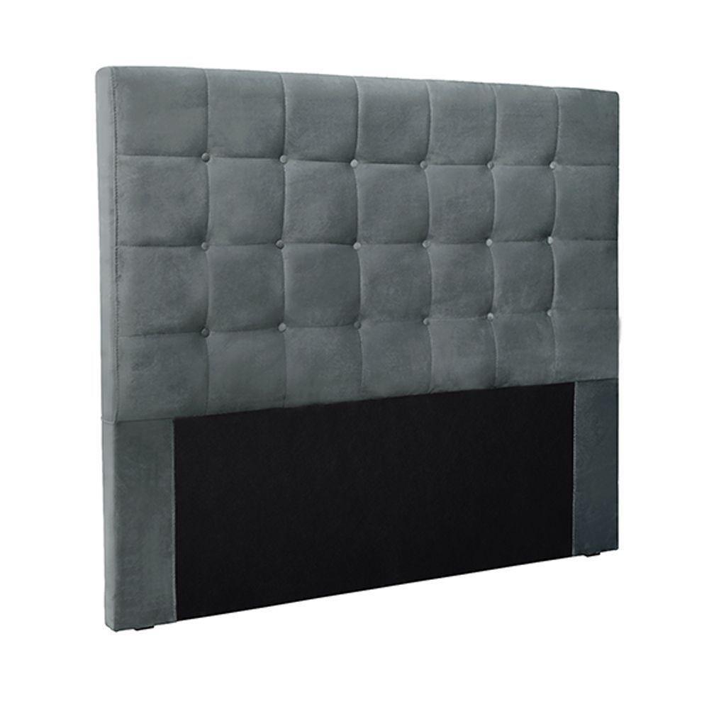 Cabeceira King Size 1,95m Tropea Veludo Cinza Gran Belo - 1