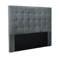 Cabeceira King Size 1,95m Tropea Veludo Cinza Gran Belo - 1