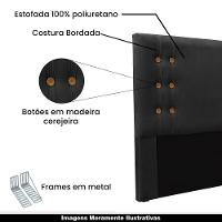 Cabeceira King Size 1,95m Kors Veludo Preto Gran Belo