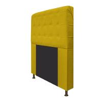 Cabeceira Estofada Dama 195 cm King Size com Botonê Amarelo - 9