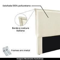 Cabeceira Queen Size 1,60m Trento Linho Natural - Gran Belo