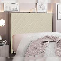 Cabeceira King Size 1,95m Givenchy Veludo Bege Gran Belo - 2