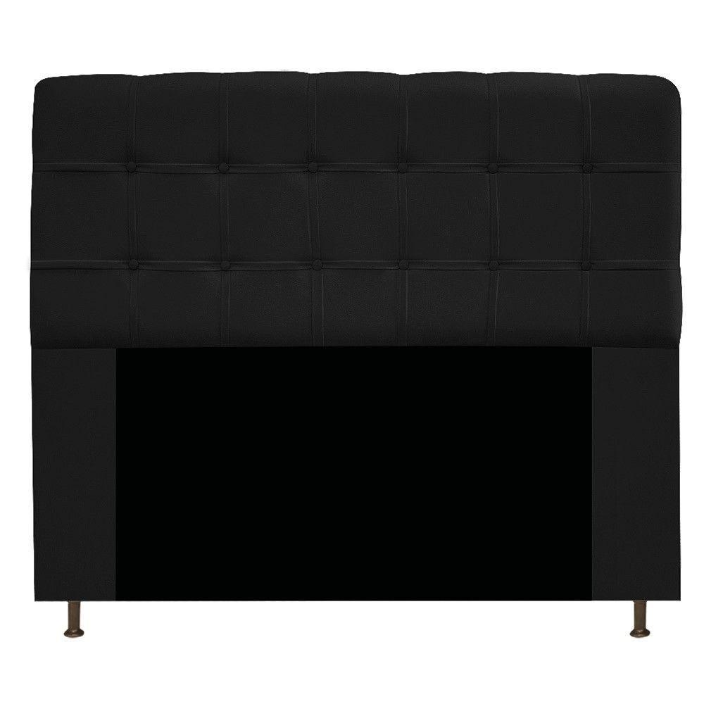 Cabeceira Estofada Mel 160cm Queen Size Suede Preto - 2