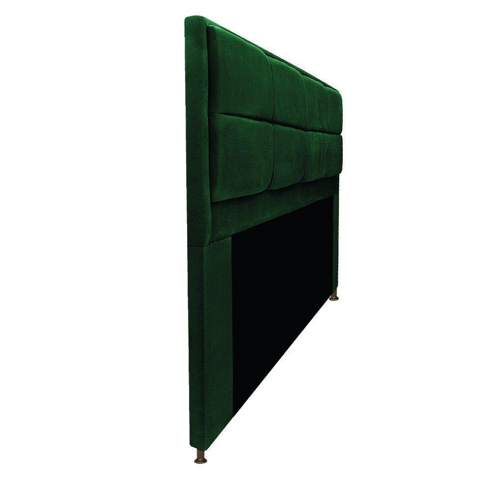 Kit Cabeceira e Calçadeira Munique 195cm King Size Suede Verde - 2
