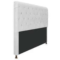 Cabeceira Estofada Cristal 195cm King Size Branco - 10