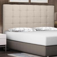 Cabeceira King Size 1,95m Tropea Suede Bege - Gran Belo - 2