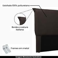 Cabeceira Casal 1,40m Trento Pu Marrom - Gran Belo