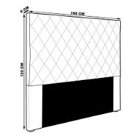 Cabeceira Queen Size 1,60m Givenchy Linho Areia - Gran Belo - 5