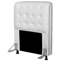 Cabeceira Dama 1,00 Cm Cama Box Solteiro Corino Branco - 1