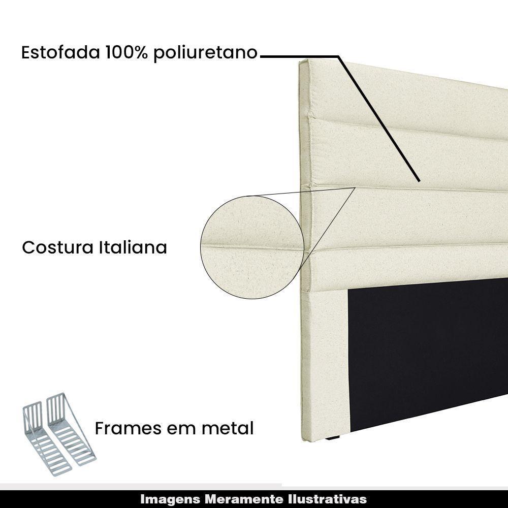 Cabeceira Queen Size 1,60m Guess Linho Natural - Gran Belo - 4
