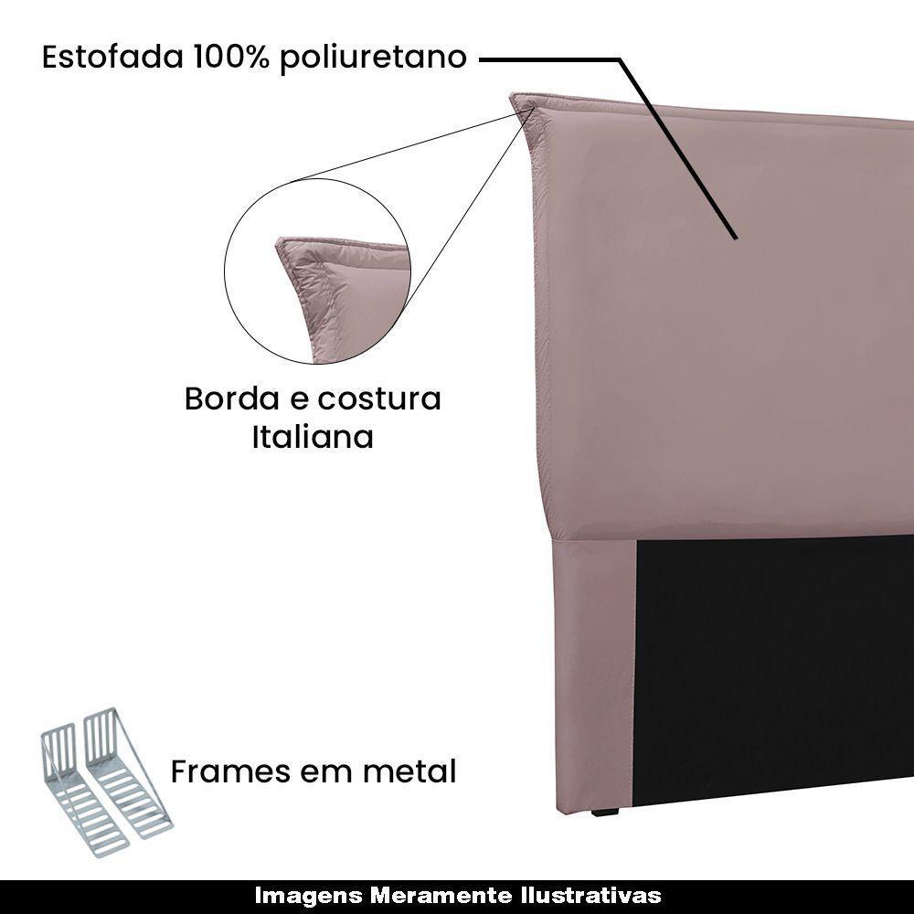 Cabeceira King Size 1,95m Trento Veludo Lilás Gran Belo - 4