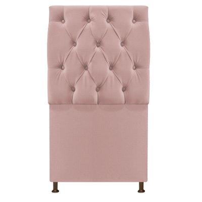Cabeceira Sofia 90cm Solteiro Suede Rosê