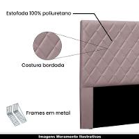 Cabeceira Decorativa Queen Size 1,60m Givenchy Veludo Lilás - 3