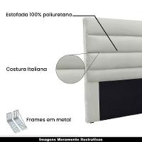 Cabeceira Decorativa Queen Size 1,60m Guess Veludo Prata - 3