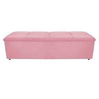 Kit Cabeceira e Calçadeira Munique 195cm King Size Rosa Bebê - 2