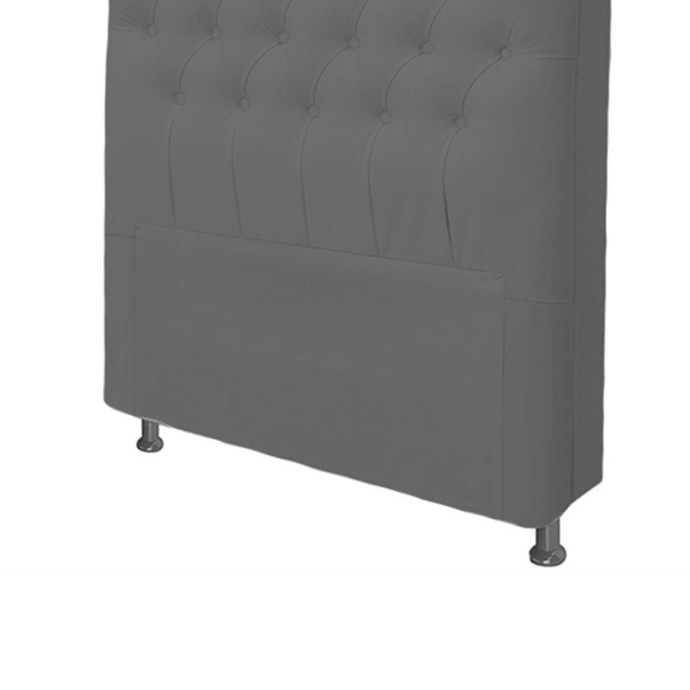Cabeceira Dama 1,95 Cm Cama Box King Size Suede Cinza - 2
