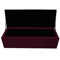 Kit Cabeceira e Calçadeira 195cm King Size Bordô - 5