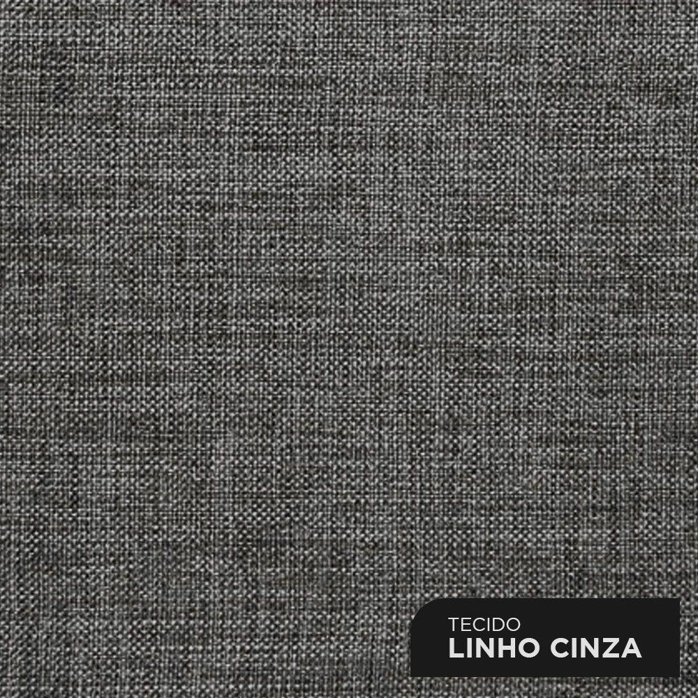 Cabeceira Cama Box Casal King Size Cairo 195cm Linho Cinza - 5