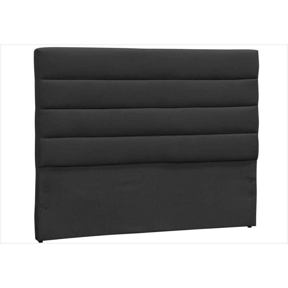 Cabeceira Casal Queen 160 Cm Greta Suede Liso Preto - 2