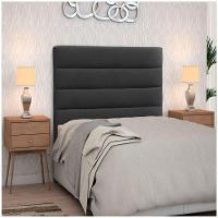 Cabeceira Casal Queen 160 Cm Greta Suede Liso Preto - 3
