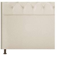 Cabeceira Estofada Yasmim 140 cm Casal Suede Bege