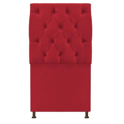 Cabeceira Sofia 90cm Solteiro Suede Vermelho