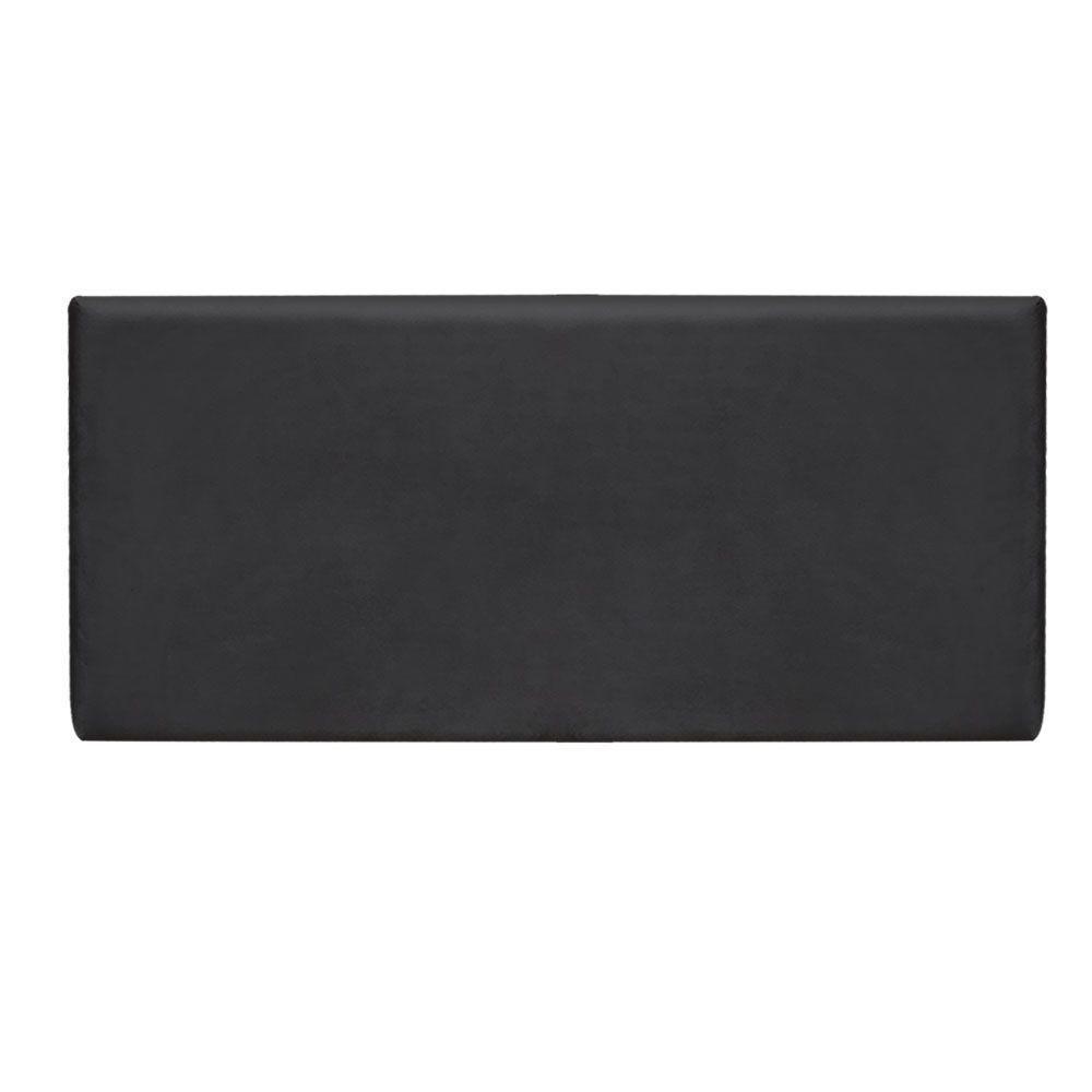 Cabeceira Painel Clean Box Casal 140cm Suede Preto D'Rossi - 8