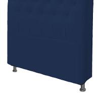 Cabeceira Dama 90 Cm Cama Box Solteiro Corino Azul Marinho - 1