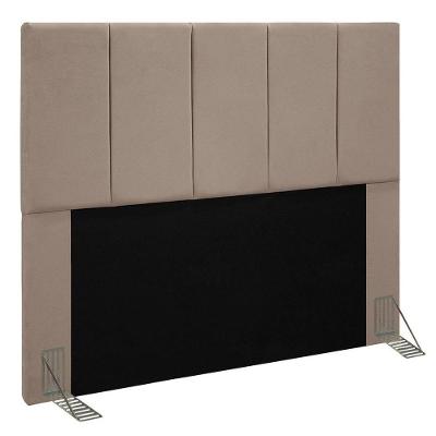 Cabeceira Cama Box Casal Queen 160cm Pérola D10 Suede Bege