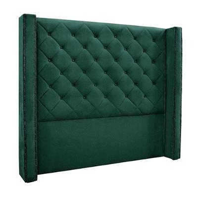 Cabeceira Queen Size 1,84m Loewe Veludo Verde Floresta