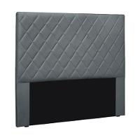 Cabeceira King Size 1,95m Givenchy Veludo Cinza Gran Belo - 1