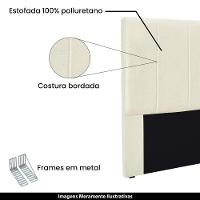 Cabeceira King Size Casal 1,95m Erza Linho Natural-Gran Belo