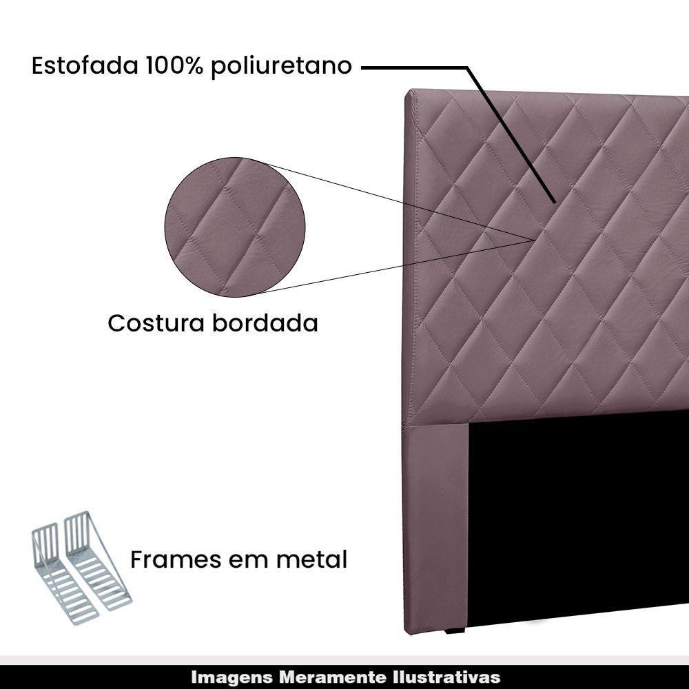 Cabeceira 1,40m Givenchy Veludo Uva Gran Belo - 4