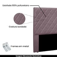 Cabeceira 1,40m Givenchy Veludo Uva Gran Belo