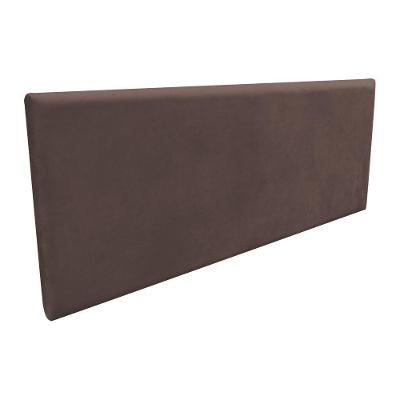 Cabeceira Painel Clean Box Casal 140cm Suede Marrom D'Rossi