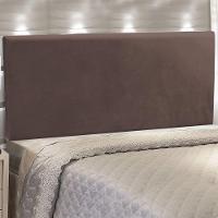 Cabeceira Painel Clean Box Casal 140cm Suede Marrom D'Rossi - 6