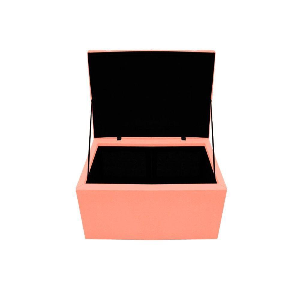 Kit Cabeceira e Calçadeira Copenhague Solteiro Suede Coral - 3