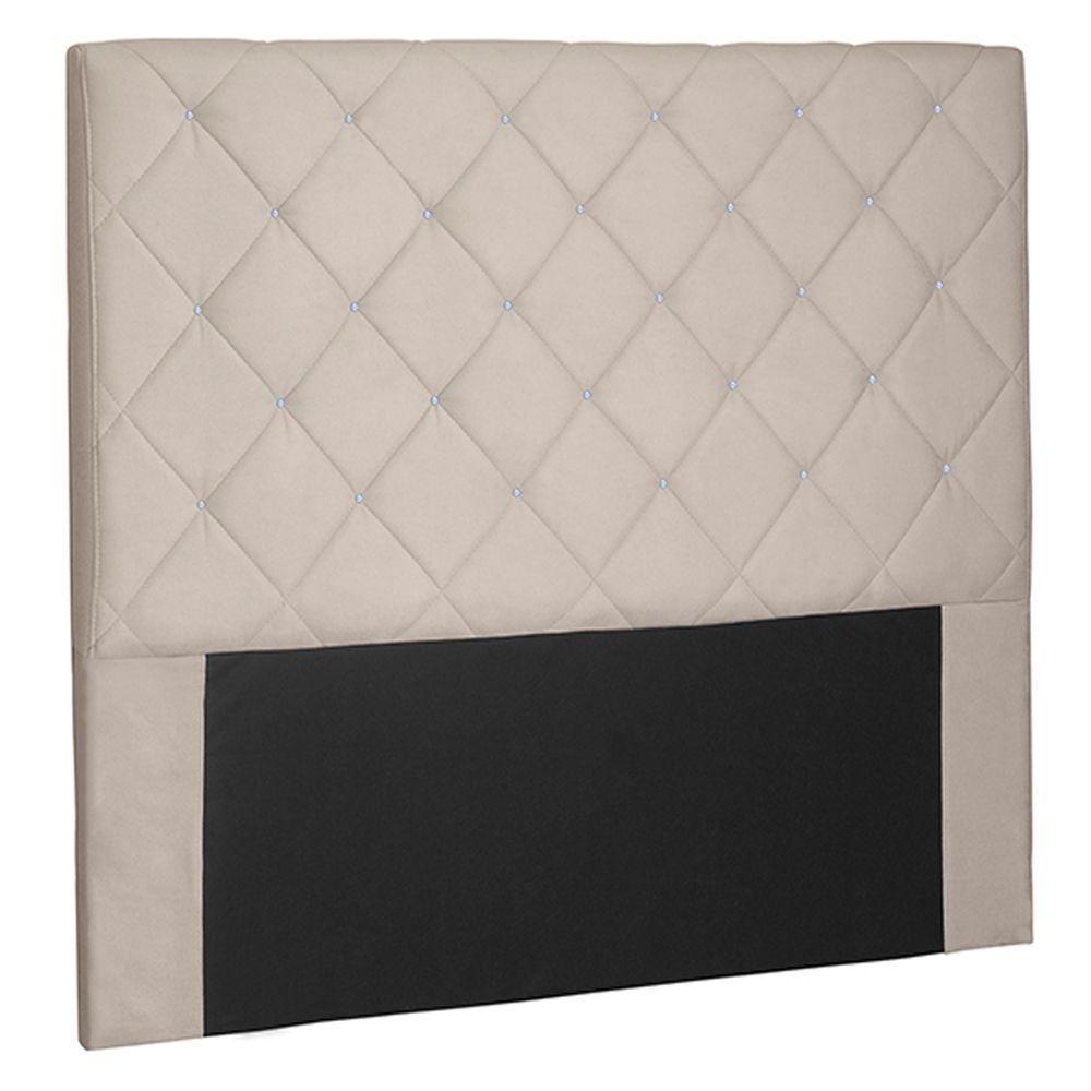 Cabeceira King Size 1,95m Tàzio Suede Bege - Gran Belo - 1