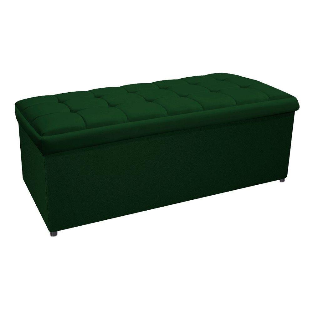 Kit Cabeceira Calçadeira Copenhague 140cm Casal Suede Verde - 7