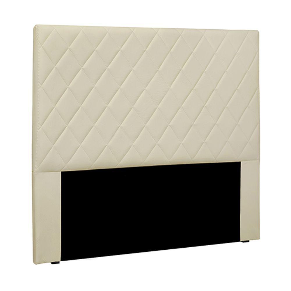Cabeceira Casal 1,40m Tàzio Veludo Bege Gran Belo - 1
