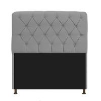Kit Cabeceira e Recamier 160 Cm Queen Size Corano Cinza