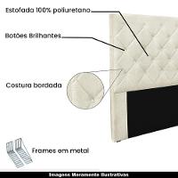 Cabeceira Decorativa Casal 1,40m Linho Natural