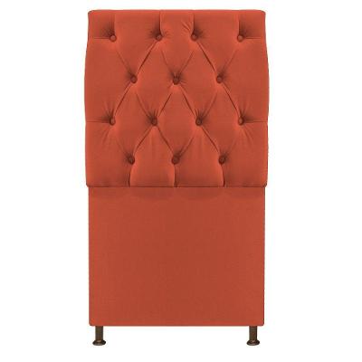 Cabeceira Sofia 90cm Solteiro Suede Terracota