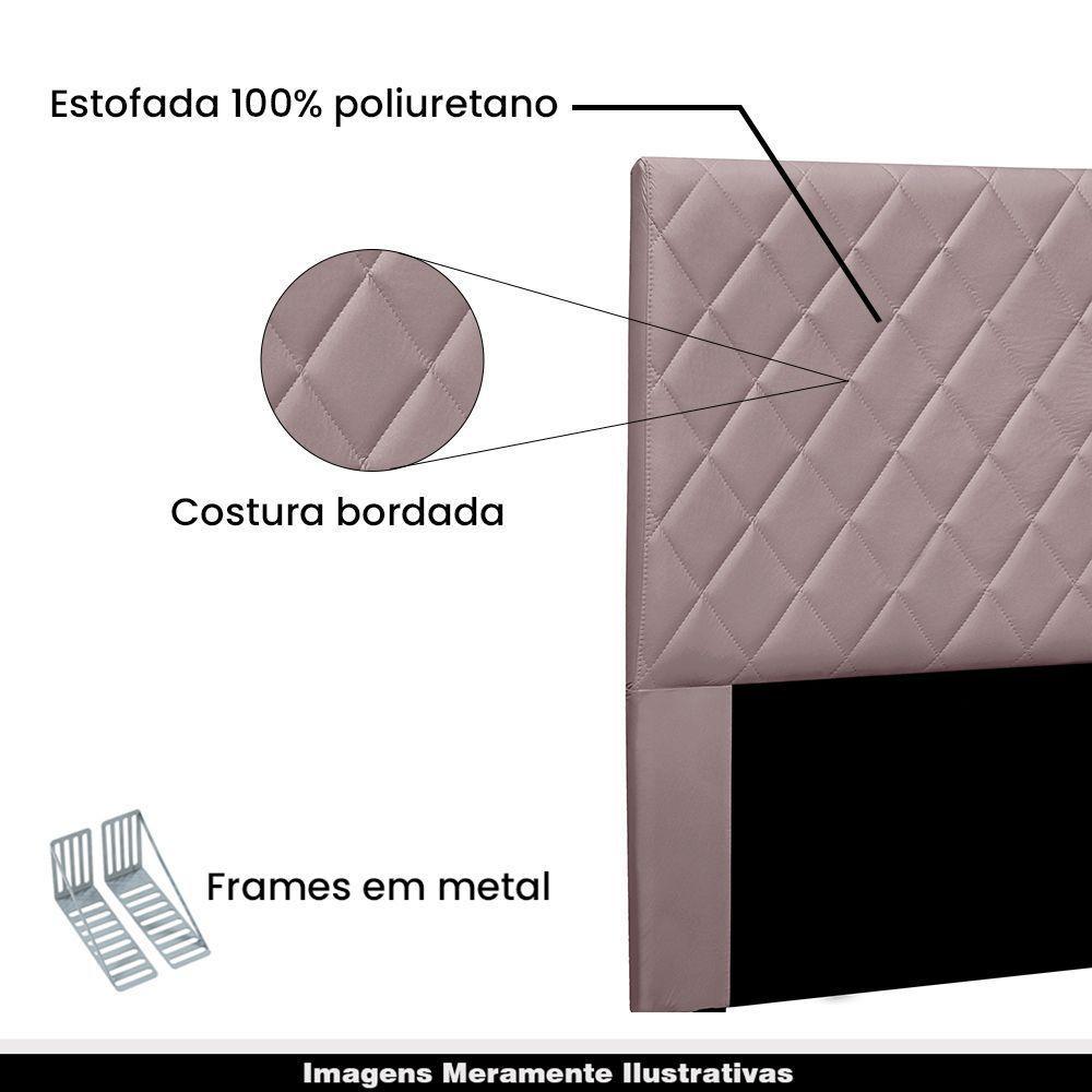 Cabeceira King Size 1,95m Tàzio Veludo Lilás Gran Belo - 4