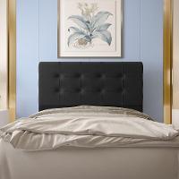 Cabeceira Casal 1,40m Atenas Suede Preto Dal Poz Estofados - 1