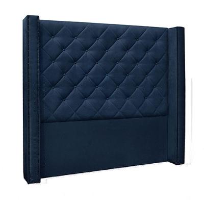 Cabeceira King Size 2,19m Loewe Suede Azul Marinho